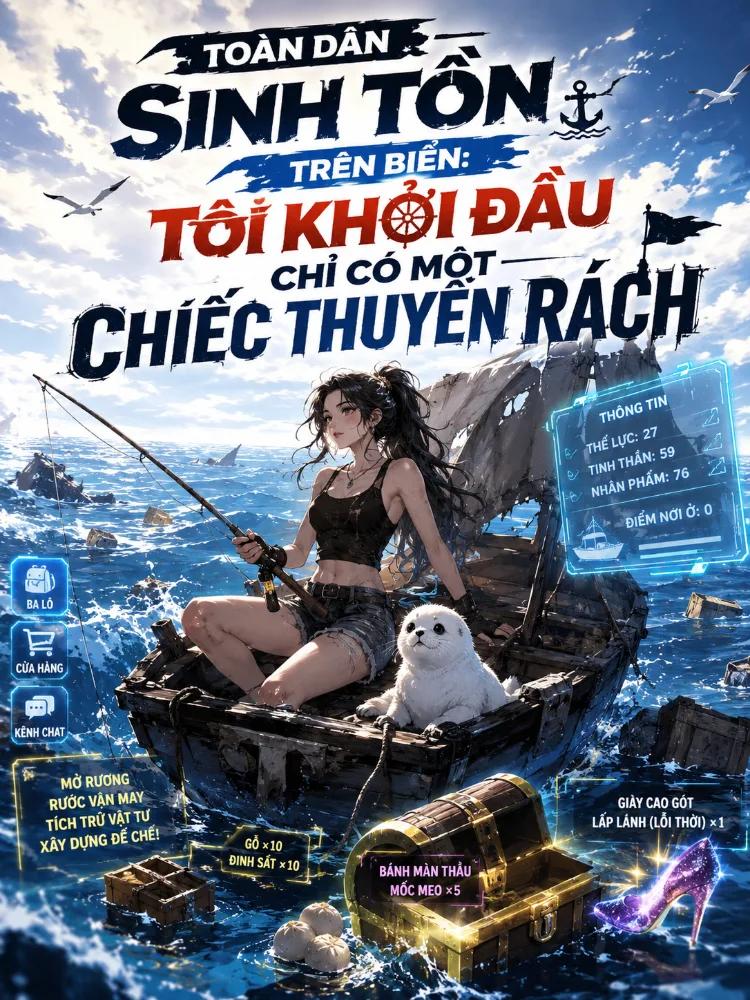 Toàn Dân Sinh Tồn Trên Biển: Tôi Khởi Đầu Chỉ Có Một Chiếc Thuyền Rách - Khương Lai