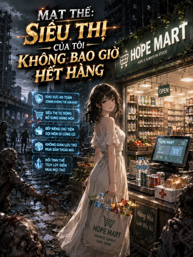 Xuyên Đến Mạt Thế: Siêu Thị Của Tôi Không Bao Giờ Hết Hàng - Khương Vãn