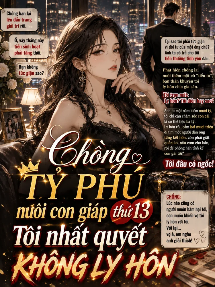 Chồng tỷ phú nuôi con giáp thứ 13. Tôi nhất quyết không ly hôn