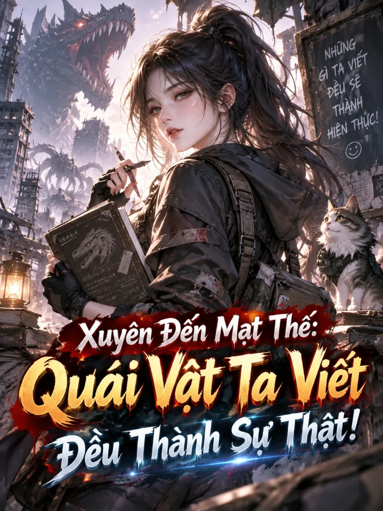 Xuyên Đến Mạt Thế: Quái Vật Ta Viết Đều Thành Sự Thật!
