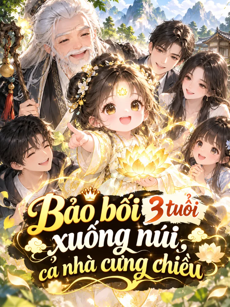 Bảo bối 3 tuổi xuống núi, cả nhà cưng chiều