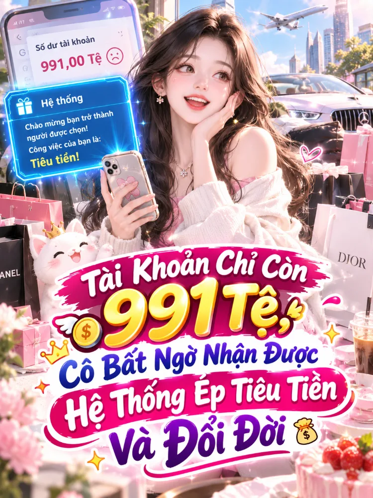 “Tài Khoản Chỉ Còn 991 Tệ, Cô Bất Ngờ Nhận Được Hệ Thống Ép Tiêu Tiền Và Đổi Đời”